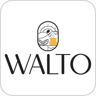 Walto combined logo — wordmark with monogram